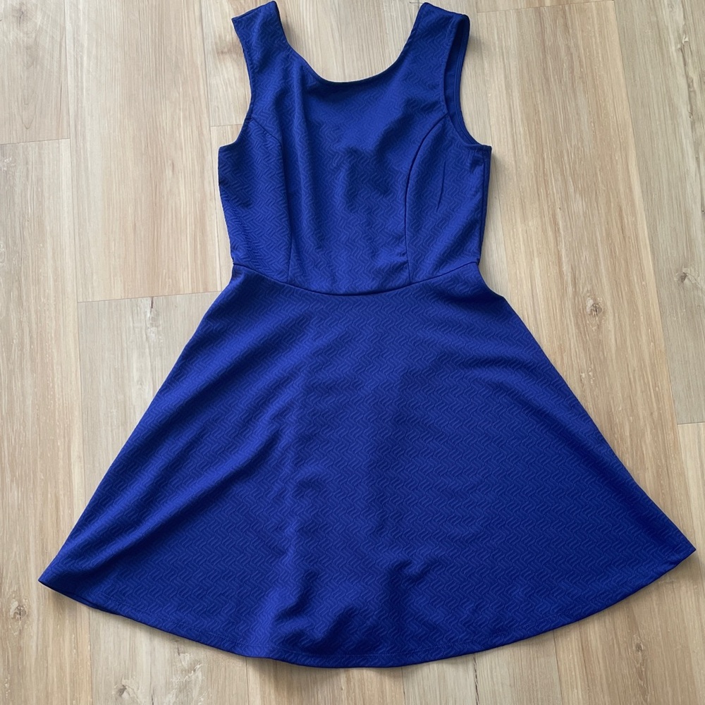 Blue skater dress